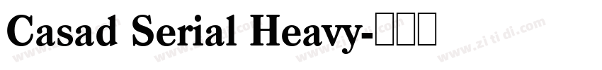 Casad Serial Heavy字体转换